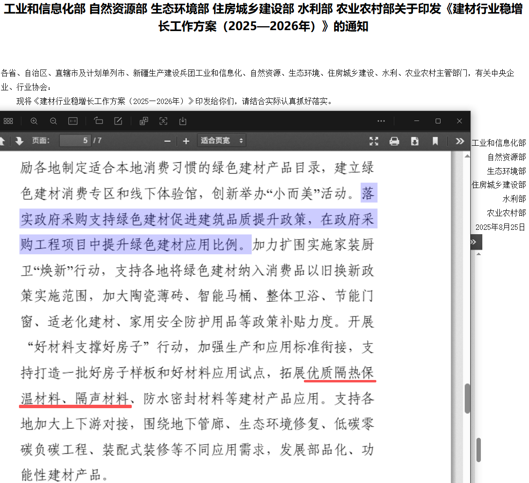 六部門：推進(jìn)2026年綠色建材營(yíng)業(yè)收入超過3000億元